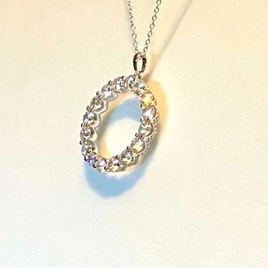 Cara Mia USA Sterling Silver, Rhodium Plated. CZ Pendant.